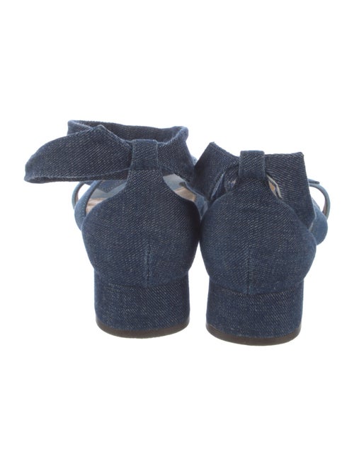 Alexandre Birman Denim Slingback Sandals