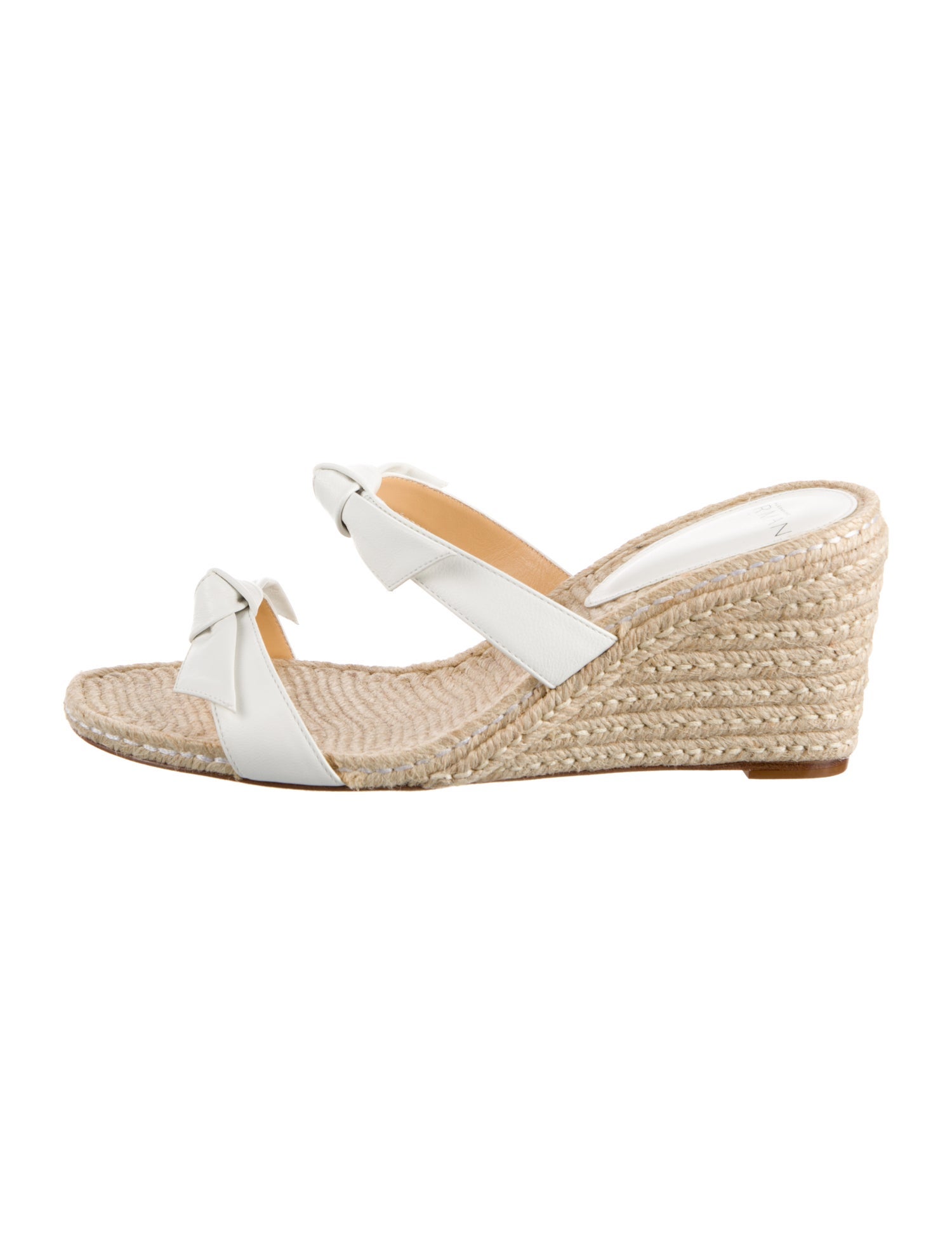 Alexandre Birman Leather Bow Accents Espadrilles
