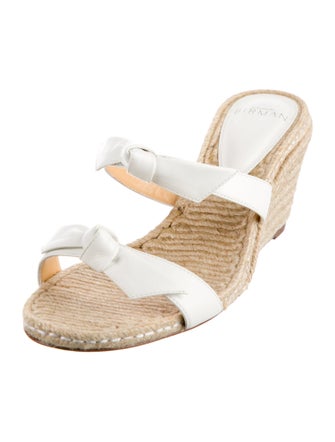 Alexandre Birman Leather Bow Accents Espadrilles