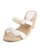 Alexandre Birman Leather Bow Accents Espadrilles
