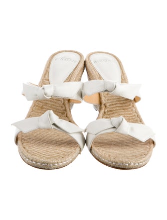 Alexandre Birman Leather Bow Accents Espadrilles