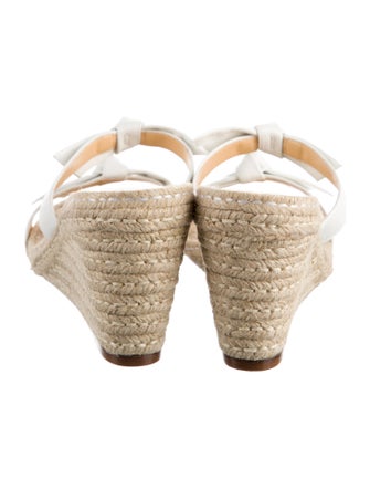 Alexandre Birman Leather Bow Accents Espadrilles