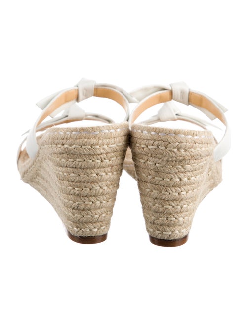 Alexandre Birman Leather Bow Accents Espadrilles
