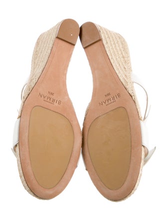 Alexandre Birman Leather Bow Accents Espadrilles