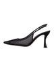 Alexandre Birman Leather Mesh Accents Slingback Pumps