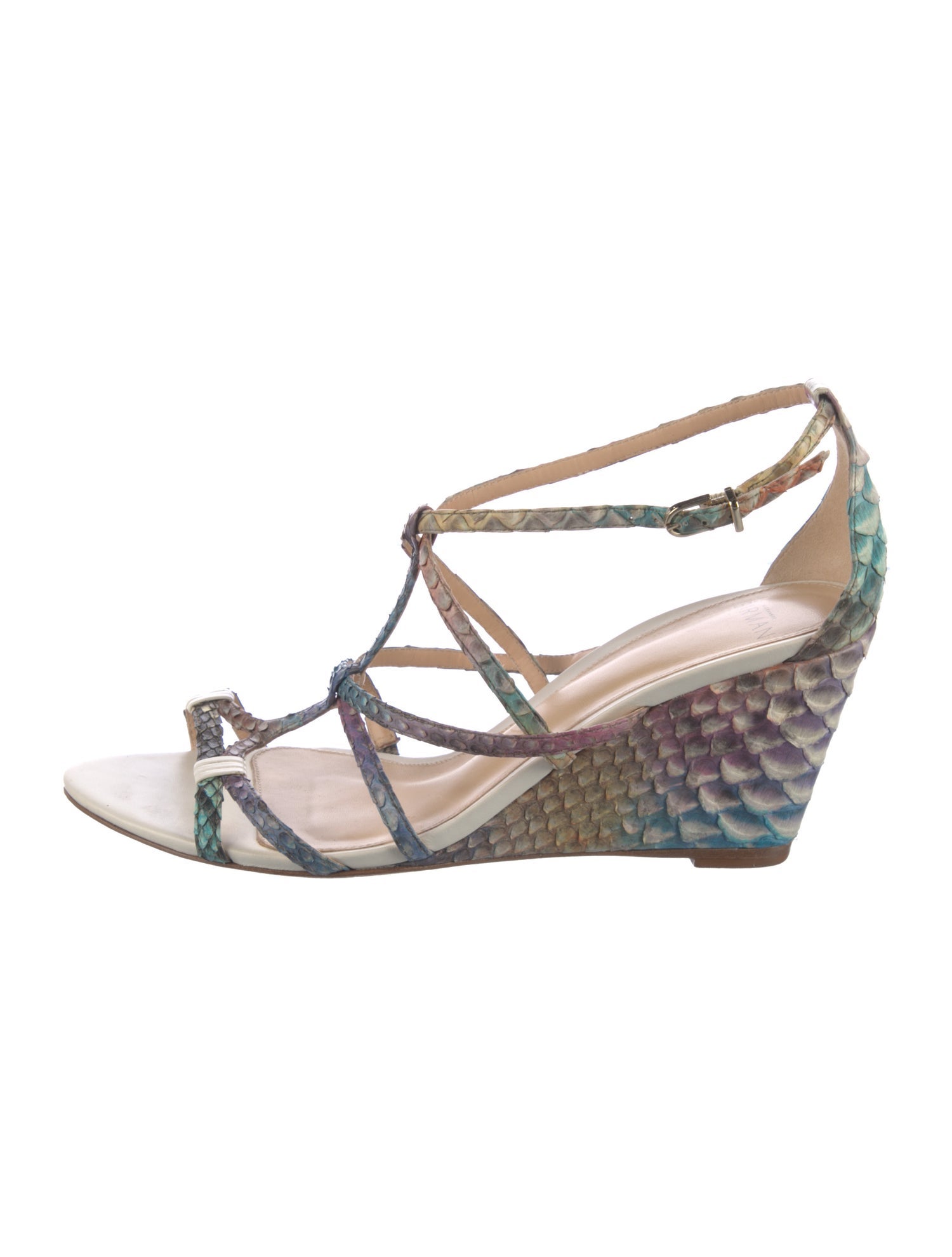 Alexandre Birman Snakeskin Animal Print Sandals