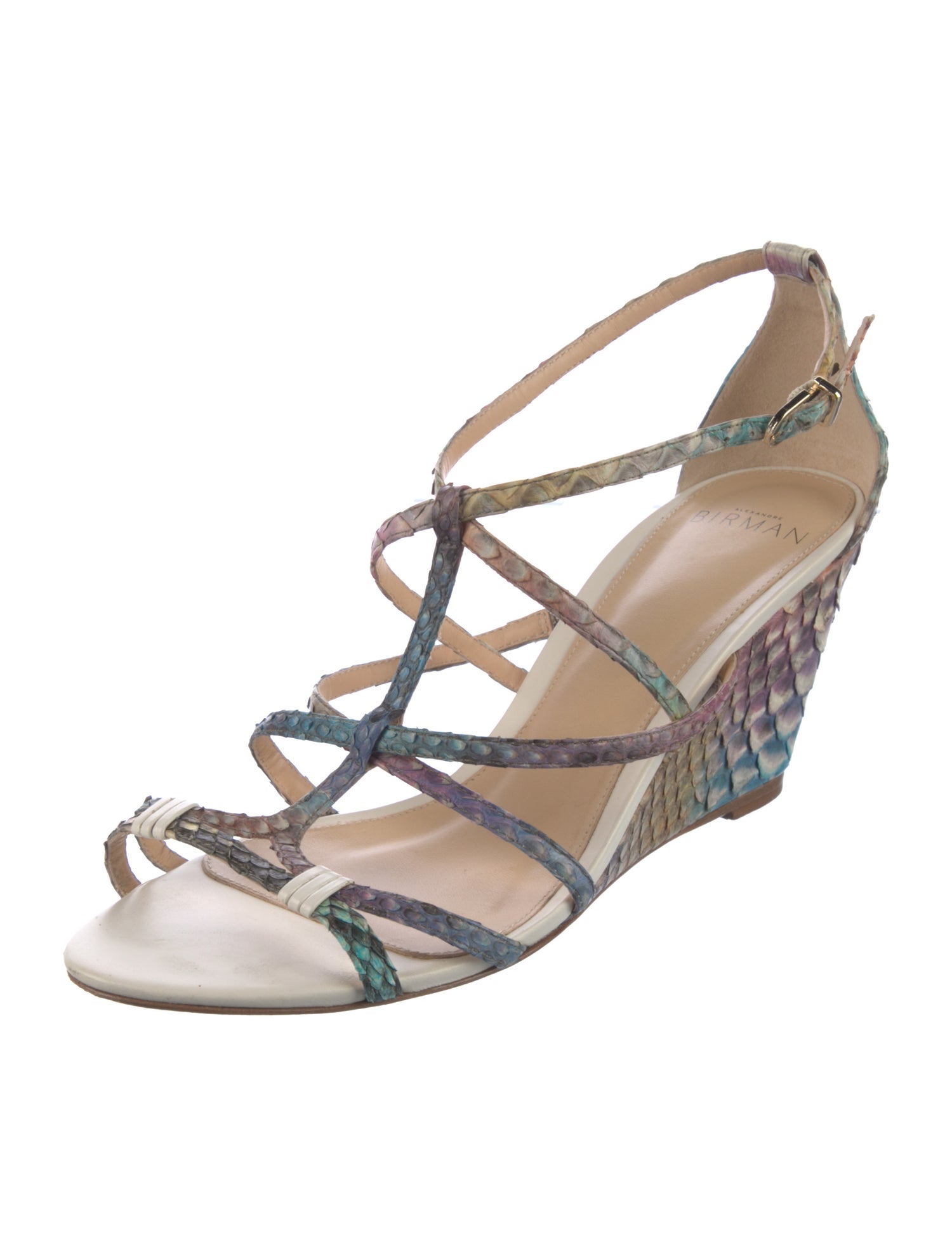 Alexandre Birman Snakeskin Animal Print Sandals