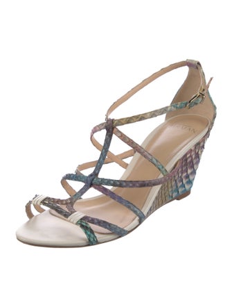 Alexandre Birman Snakeskin Animal Print Sandals