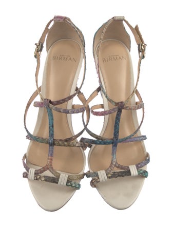 Alexandre Birman Snakeskin Animal Print Sandals