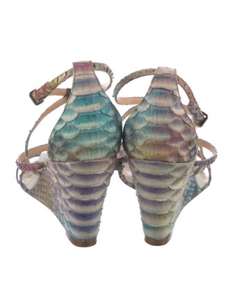 Alexandre Birman Snakeskin Animal Print Sandals