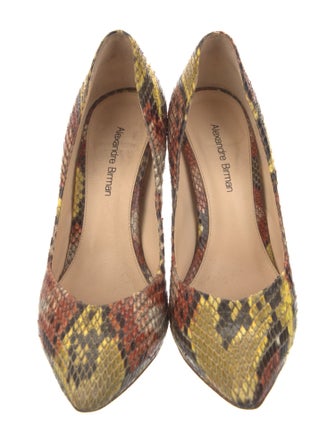 Alexandre Birman Snakeskin Animal Print Pumps