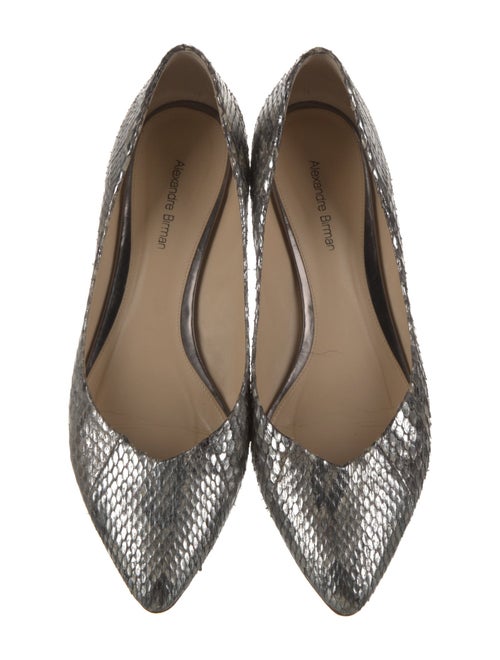 Alexandre Birman Snakeskin Animal Print Ballet Flats