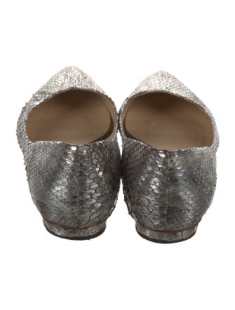Alexandre Birman Snakeskin Animal Print Ballet Flats