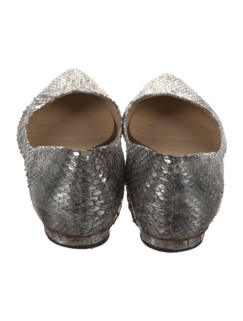 Alexandre Birman Snakeskin Animal Print Ballet Flats