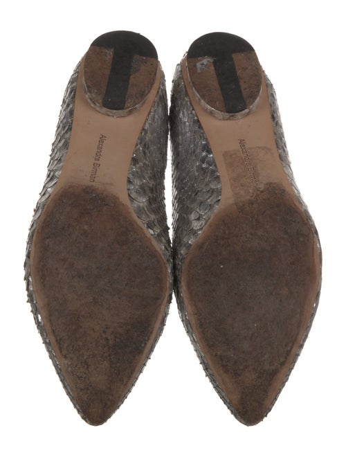 Alexandre Birman Snakeskin Animal Print Ballet Flats