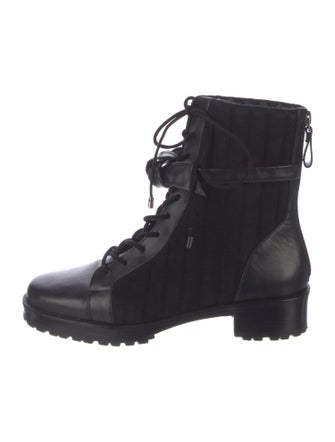 Alexandre Birman Leather Leather Trim Embellishment Combat Boots