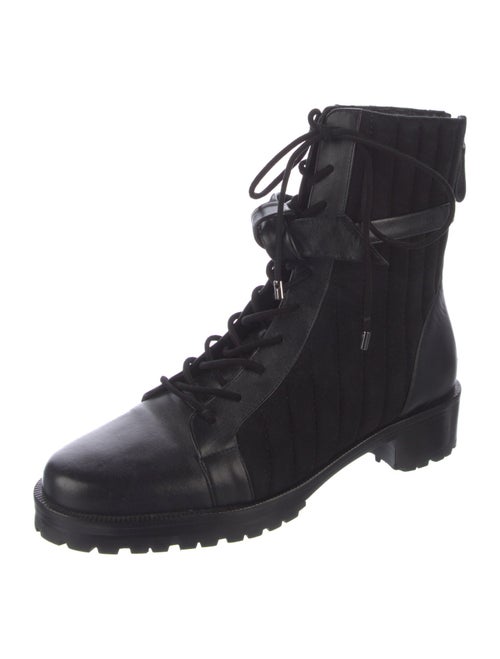 Alexandre Birman Leather Leather Trim Embellishment Combat Boots