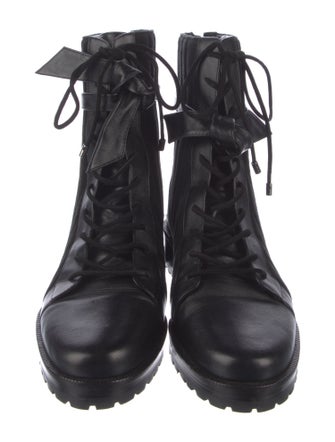 Alexandre Birman Leather Leather Trim Embellishment Combat Boots