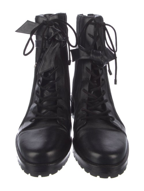 Alexandre Birman Leather Leather Trim Embellishment Combat Boots