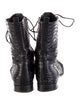 Alexandre Birman Embossed Leather Animal Print Combat Boots
