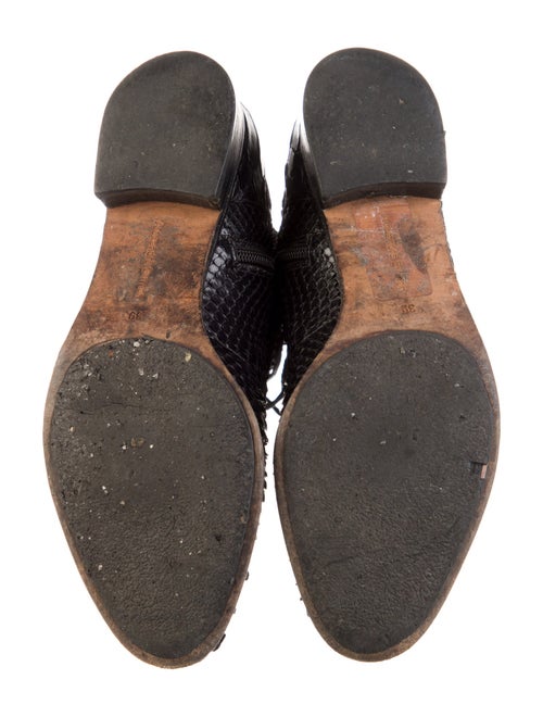 Alexandre Birman Embossed Leather Animal Print Combat Boots