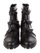 Alexandre Birman Leather Bow Accents Combat Boots