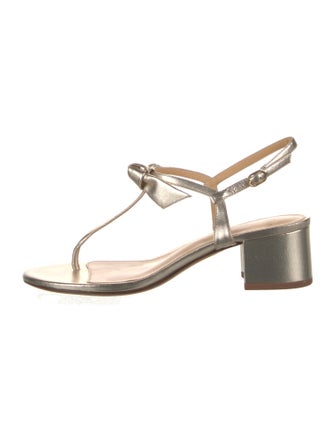 Alexandre Birman Leather T-Strap Sandals