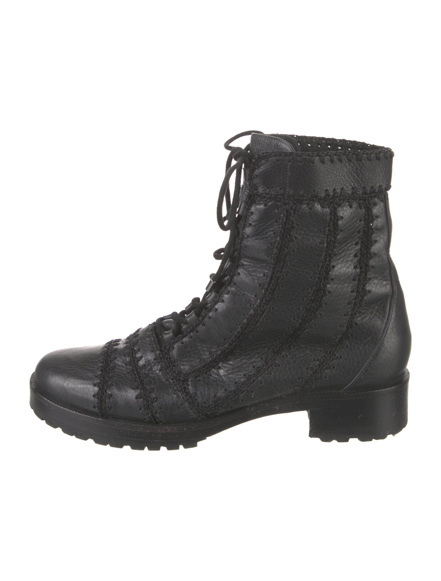 Alexandre Birman Leather Combat Boots
