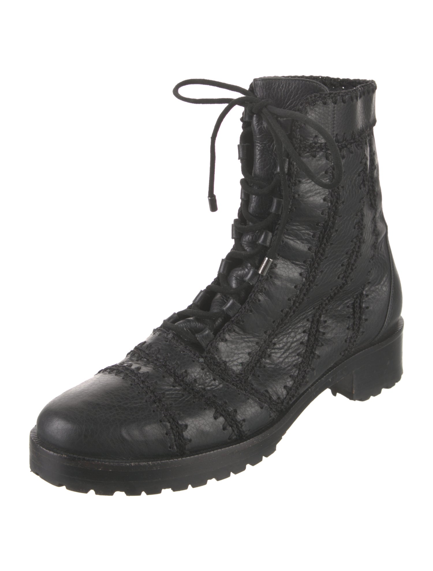 Alexandre Birman Leather Combat Boots