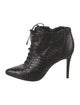 Alexandre Birman Snakeskin Animal Print Lace-Up Boots