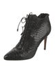Alexandre Birman Snakeskin Animal Print Lace-Up Boots