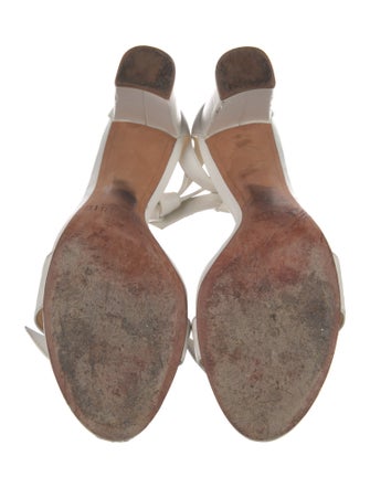 Alexandre Birman Leather Bow Accents Sandals