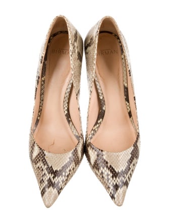 Alexandre Birman Python Animal Print Pumps