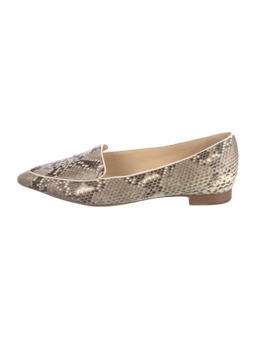 Alexandre Birman Snakeskin Animal Print Loafers