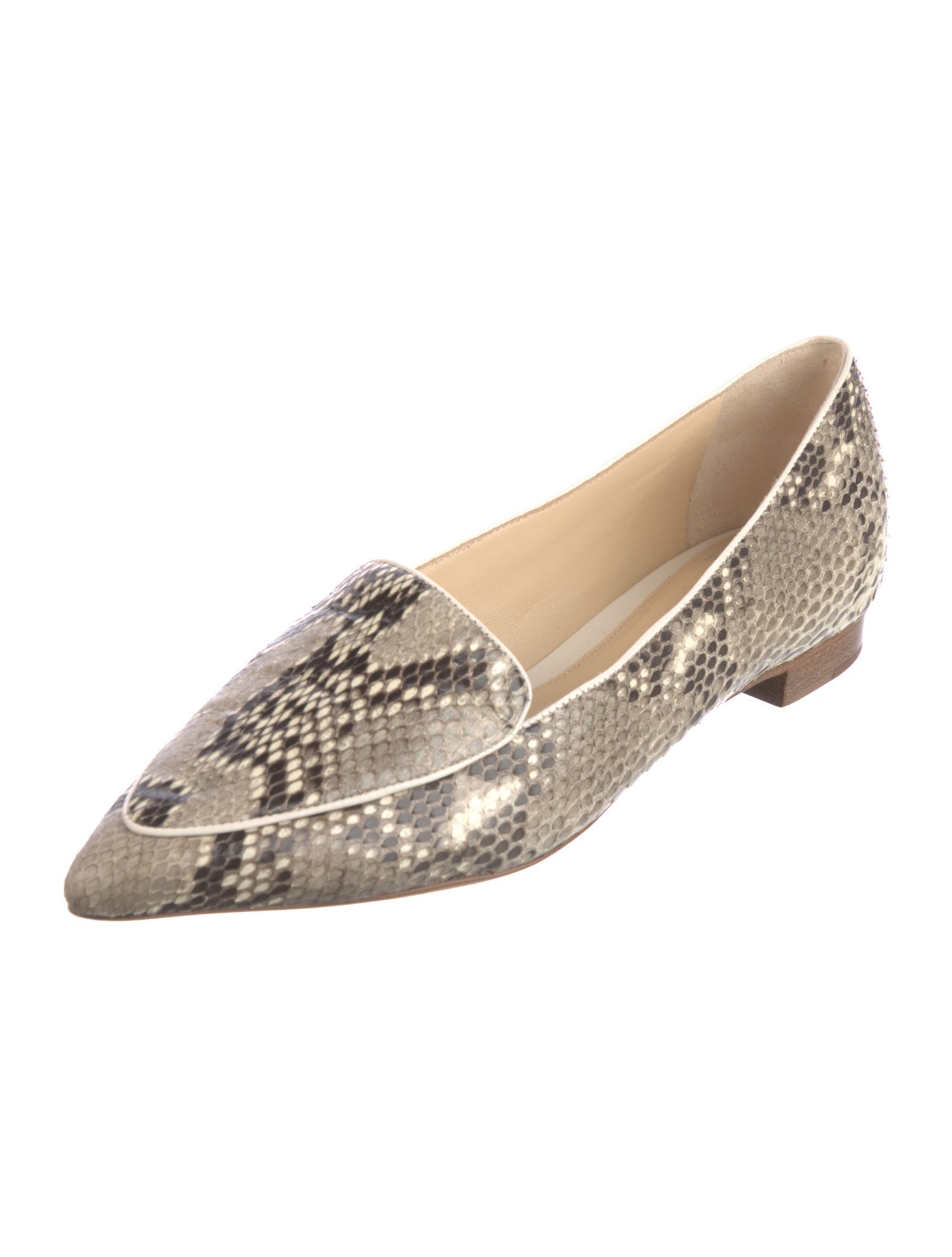Alexandre Birman Snakeskin Animal Print Loafers