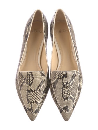 Alexandre Birman Snakeskin Animal Print Loafers