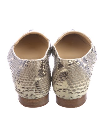Alexandre Birman Snakeskin Animal Print Loafers