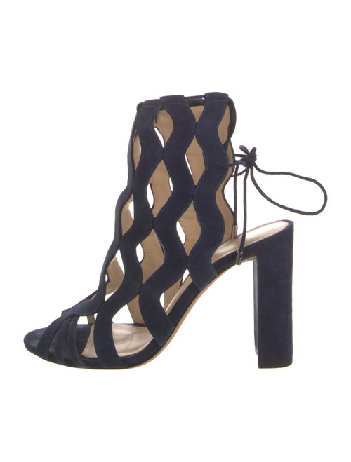 Alexandre Birman Suede Lasercut Accents Sandals