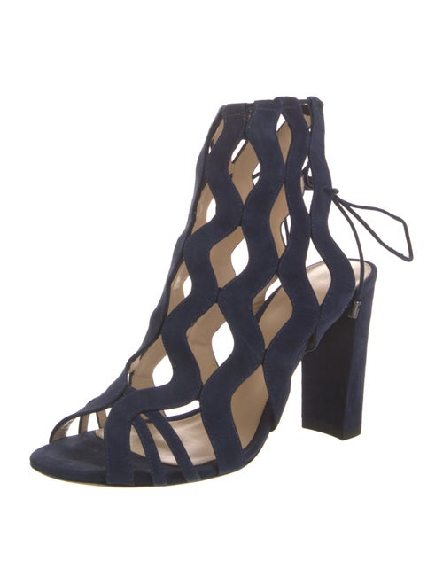 Alexandre Birman Suede Lasercut Accents Sandals