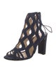 Alexandre Birman Suede Lasercut Accents Sandals