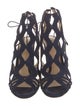 Alexandre Birman Suede Lasercut Accents Sandals