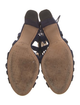 Alexandre Birman Suede Lasercut Accents Sandals