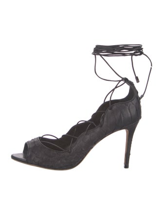 Alexandre Birman Python Gladiator Sandals