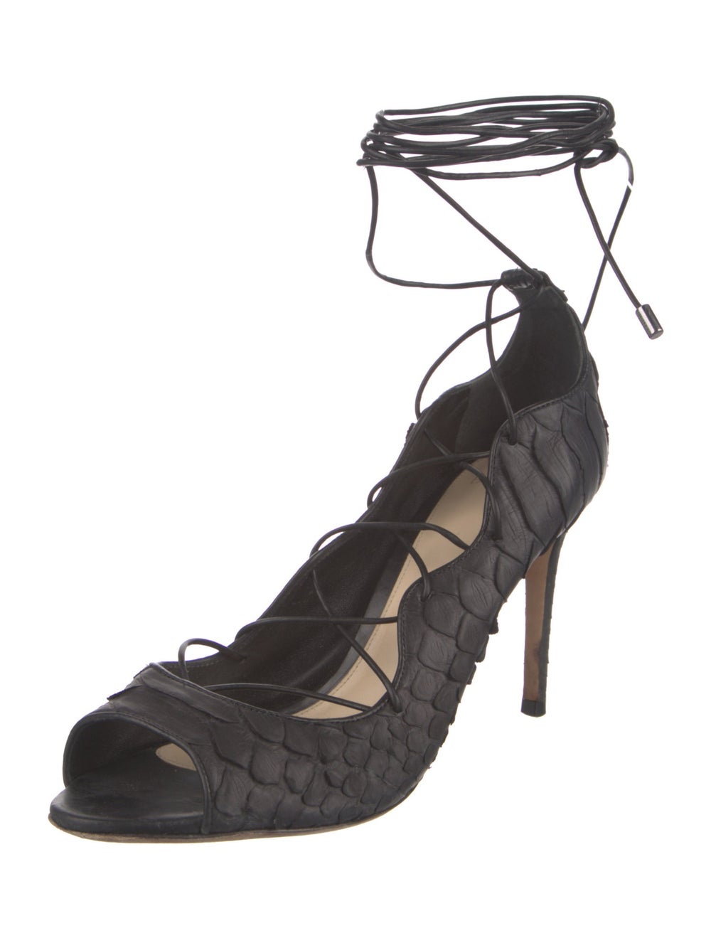 Alexandre Birman Python Gladiator Sandals Platfor… - image 2