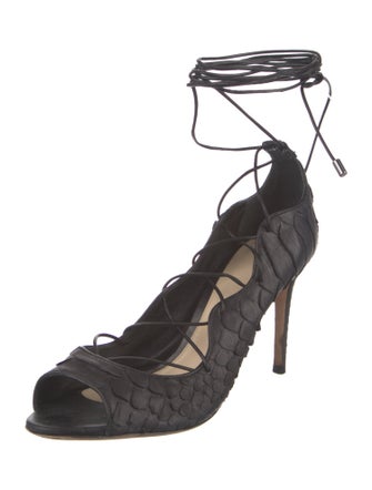 Alexandre Birman Python Gladiator Sandals
