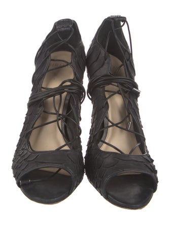 Alexandre Birman Python Gladiator Sandals