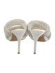 Alexandre Birman Leather Embroidered Accent Slides