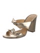 Alexandre Birman Leather Bow Accents Slides