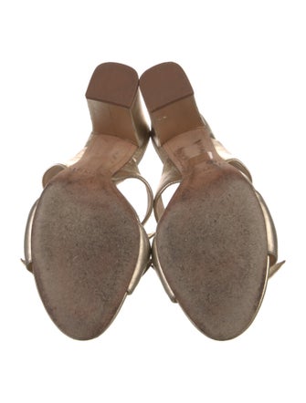 Alexandre Birman Leather Bow Accents Slides