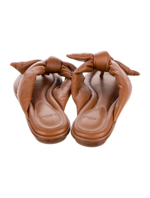 Alexandre Birman Leather Bow Accents Slides